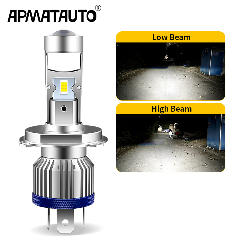 Universal Motorcycle Led Headlight Projector - H4 HS1 LED Motorcycle Headlight Bulbs
