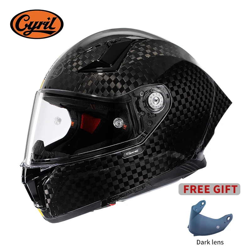 Carbon Fiber Lightweight Motorcycle Helmet - Unisex Lightweight Carbon Fiber Kevlar Full