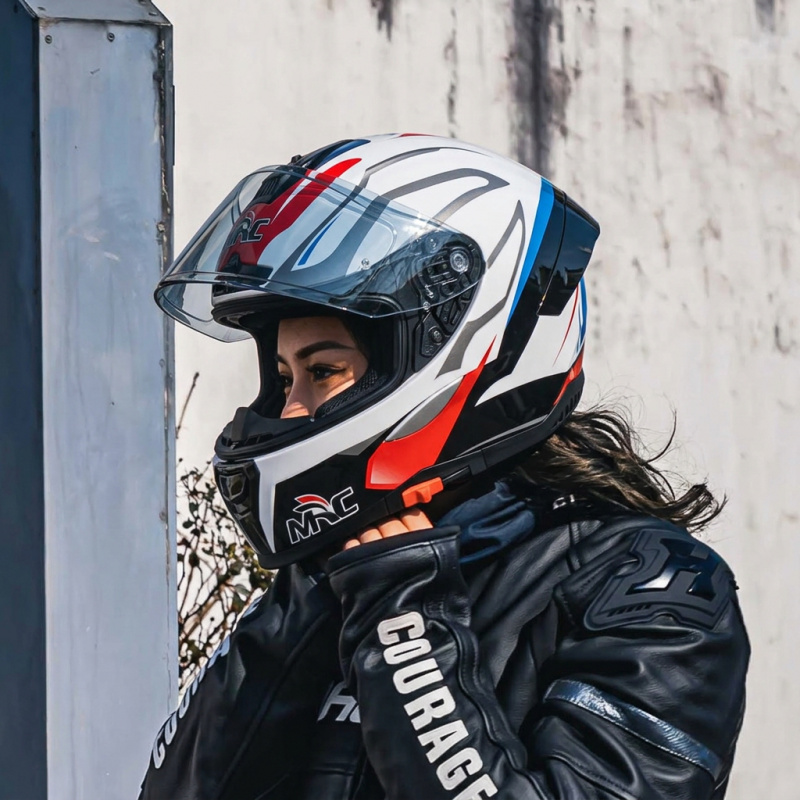 Dual Visor Motorcycle Racing Helmet - 2026 MRC Full Face Motorcycle Helmet