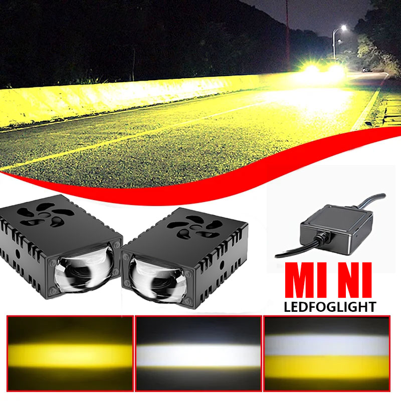 Universal Motorcycle Led Headlight Projector - 1PCS/2PCS Mini LED Driving Light Projector
