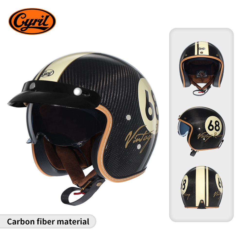 Carbon Fiber Lightweight Motorcycle Helmet - Lightweight Carbon Fiber Open Face Motorcycle