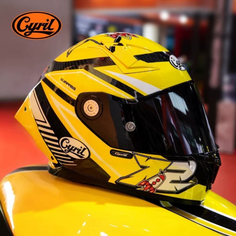 Carbon Fiber Lightweight Motorcycle Helmet - CYRIL Carbon Fiber Full Face Motorcycle