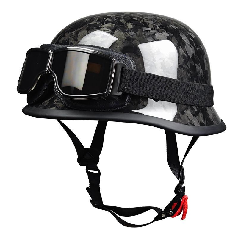 Carbon Fiber Lightweight Motorcycle Helmet - Premium Forged Carbon Fiber Half Helmet,