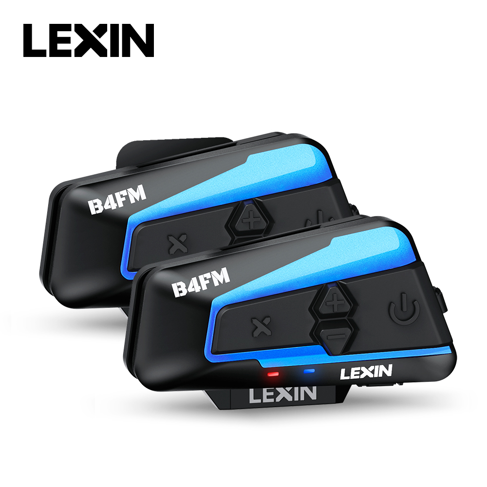 Full Face Motorcycle Helmet With Bluetooth - Lexin B4FM-X Bluetooth Motorcycle Intercom Helmet