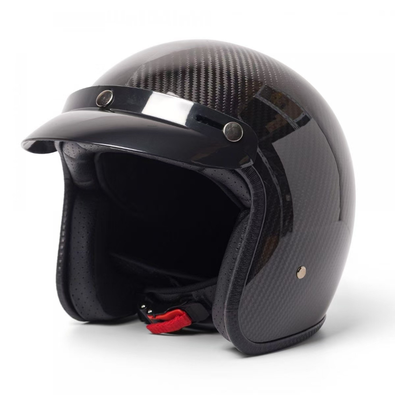 Carbon Fiber Lightweight Motorcycle Helmet - Super Lightweight Carbon Fiber Vintage Helmet