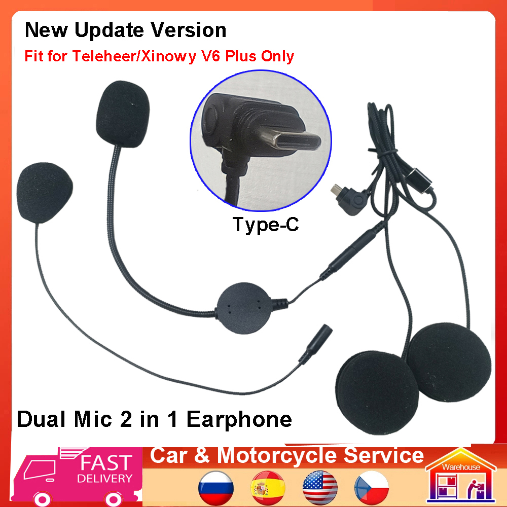 Full Face Motorcycle Helmet With Bluetooth - Type-C Earphone Speaker 2 in 1