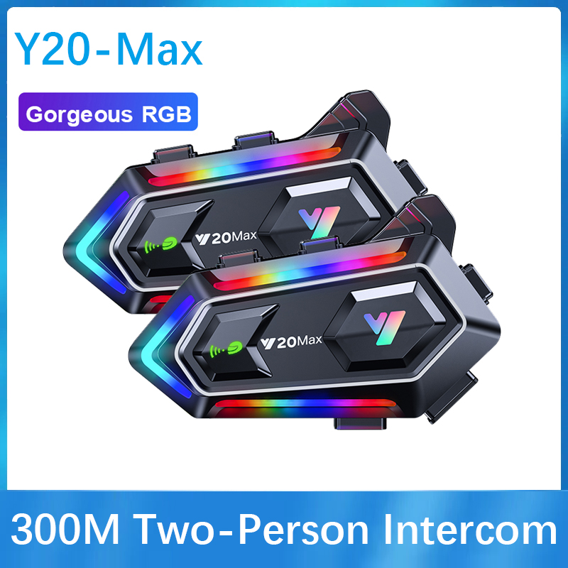Motorcycle Helmets - Y20 MAX Motorcycle Helmet Bluetooth Headset