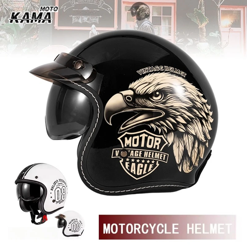 Vintage Open Face Retro Helmet - HOT Open Face Motorcycle Helmet Vintage