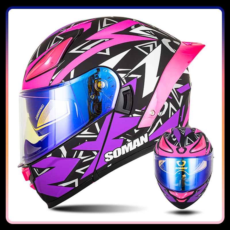 DOT Approved Full Face Motorcy - Modular Flip Up Motorcycle Helmet Dot Approved ulasan dan harga
