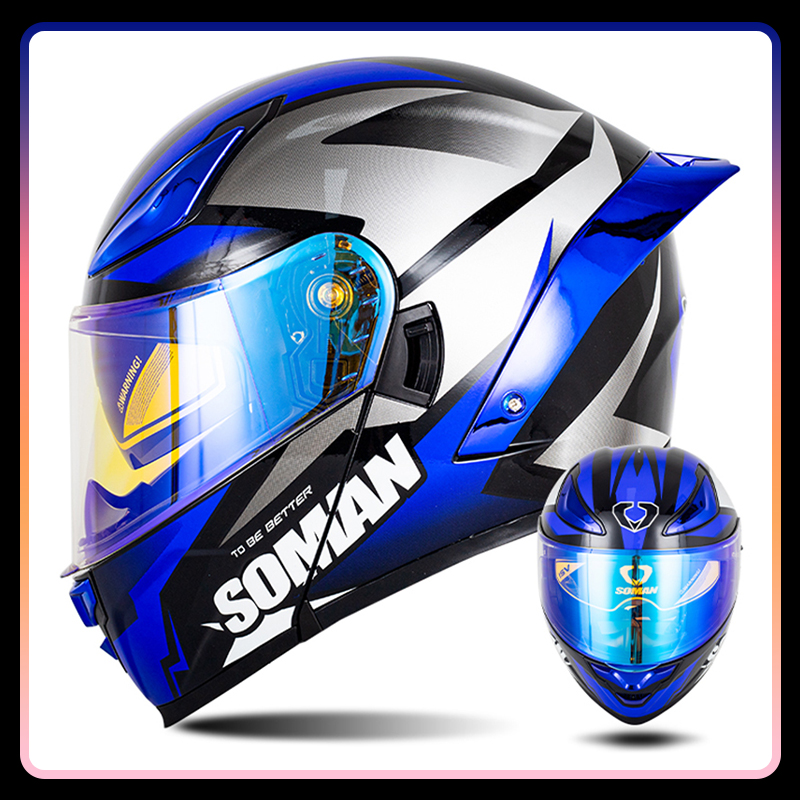 DOT Approved Full Face Motorcy - Modular Flip Up Motorcycle Helmet Dot Approved ulasan dan harga