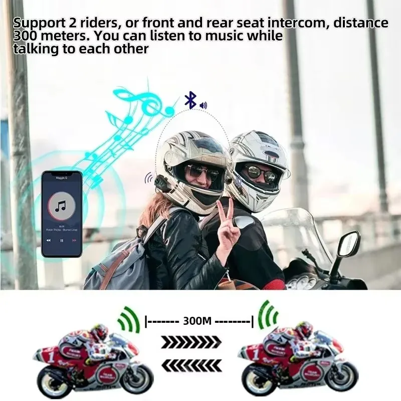 1/2x Motorcycle Intercom Helme - Universal Motorcycle Helmet Intercom Headset ulasan dan harga