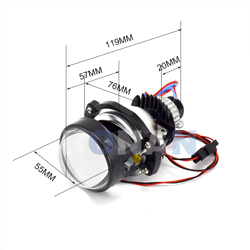 RONAN 2.0inch Mini Bi-Led Proj - Universal Motorcycle Led Headlight Projector ulasan dan harga