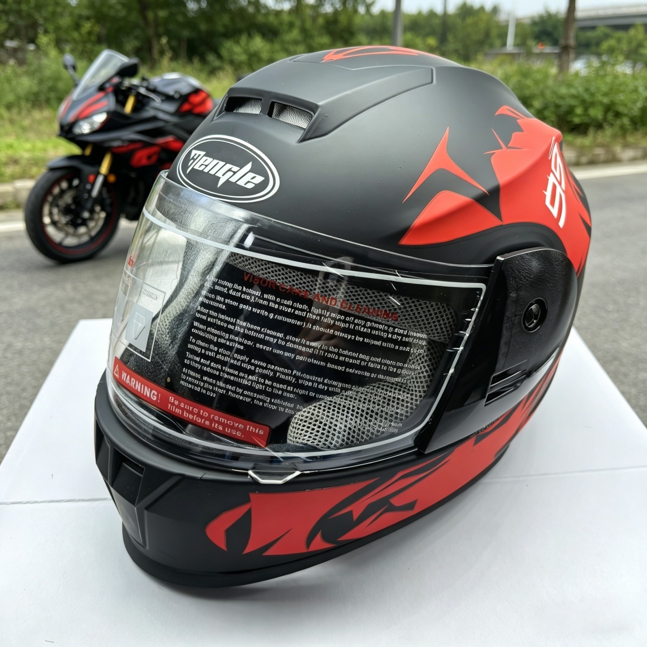 Full Face Motorcycle Helmet Du - Dual Visor Motorcycle Racing Helmet ulasan dan harga