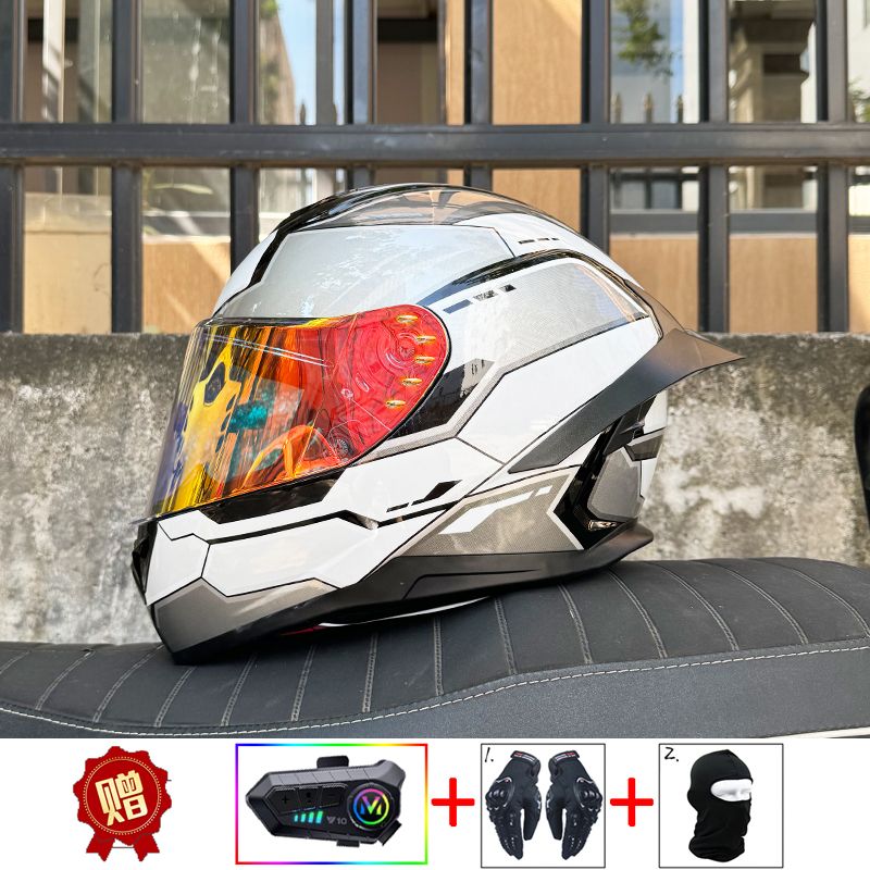 ORZ Motorcycle Bluetooth Helme - Full Face Motorcycle Helmet With Bluetooth ulasan dan harga