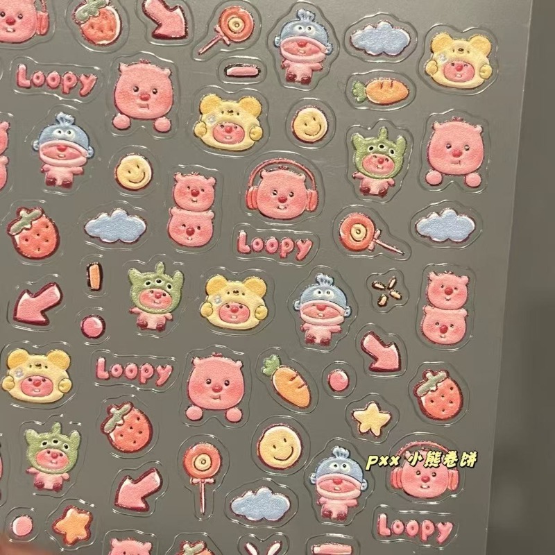 Loopy 3D embossed sticker, tra - Atv Parts ulasan dan harga