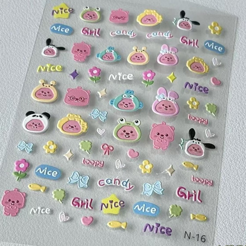 Loopy 3D embossed sticker, tra - Atv Parts ulasan dan harga