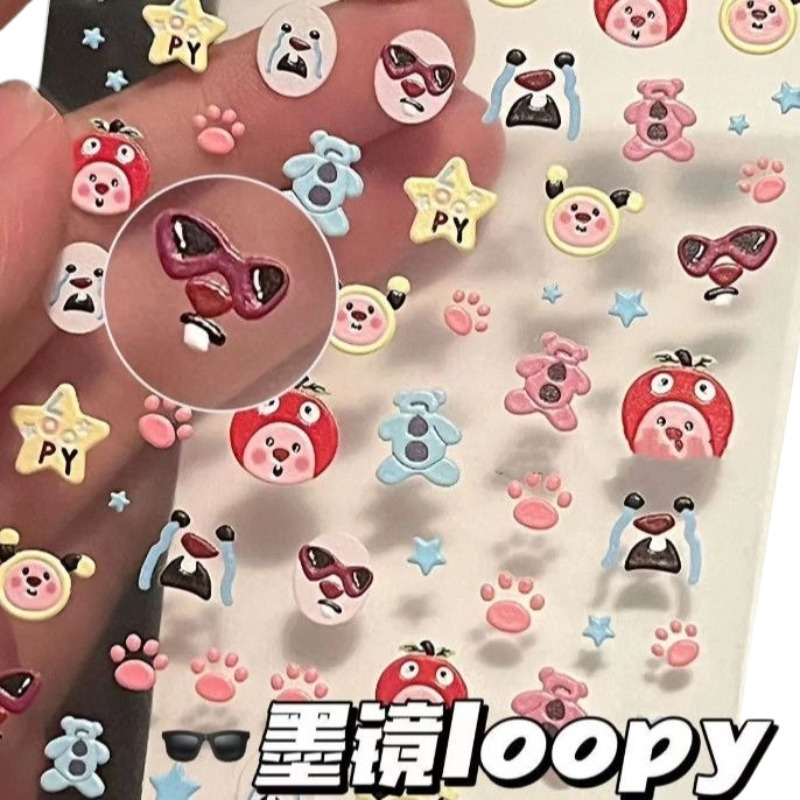 Loopy 3D embossed sticker, tra - Atv Parts ulasan dan harga
