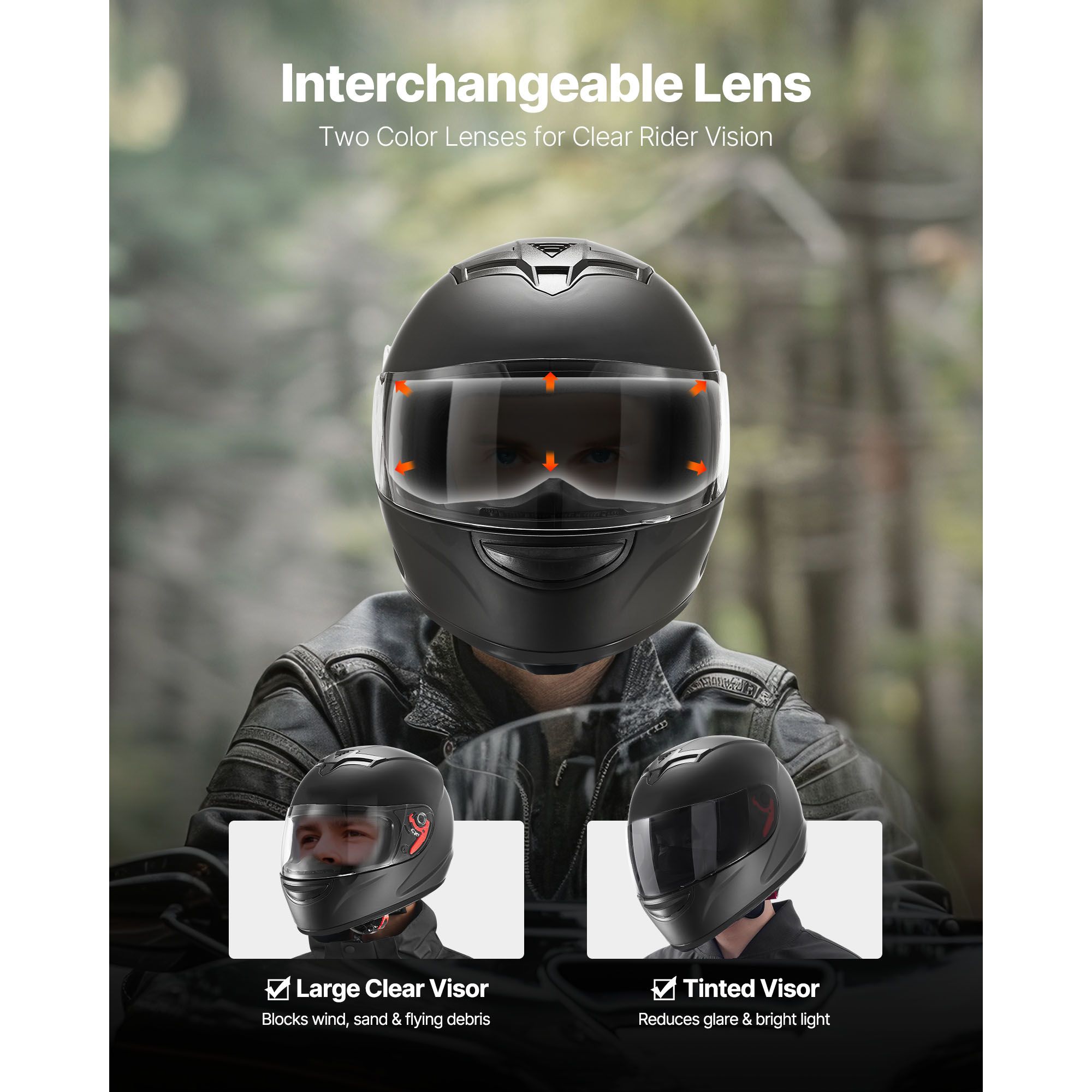 Motorcycle Helmet, Full Face,  - Dual Visor Motorcycle Racing Helmet ulasan dan harga