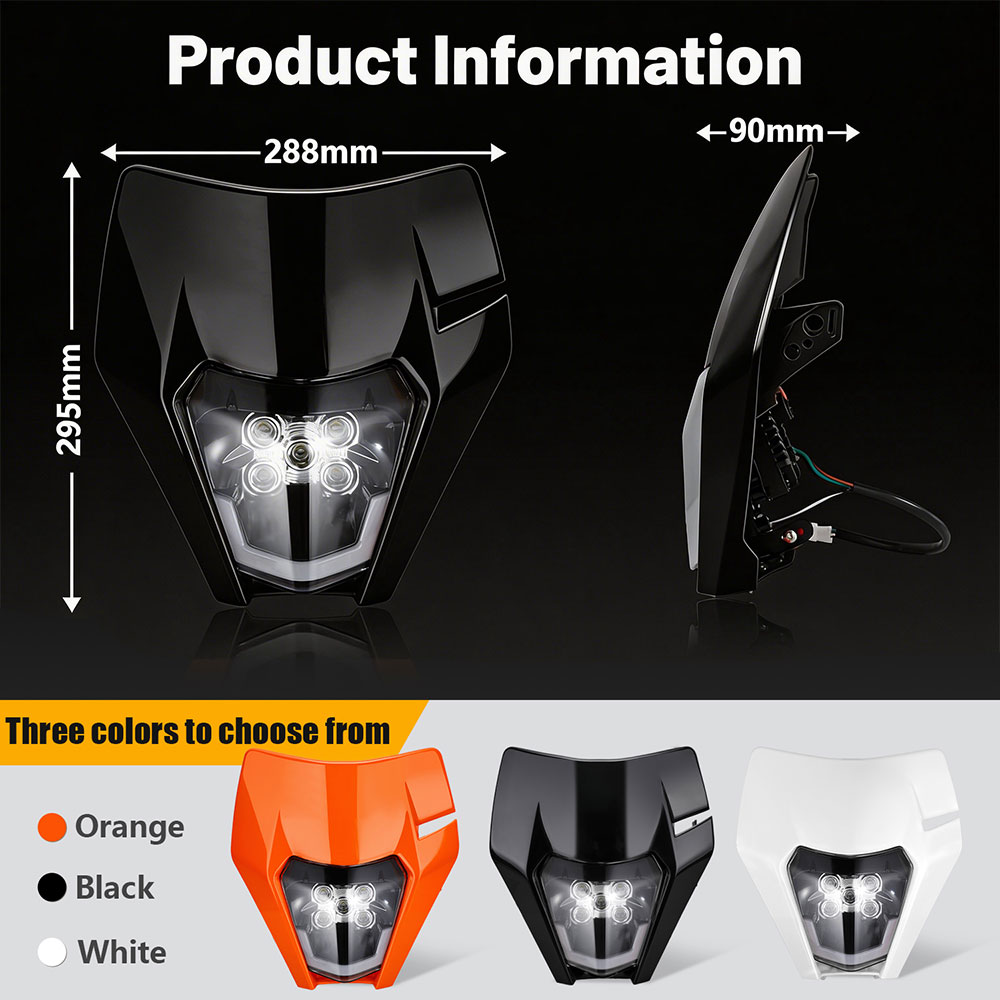 5 LED Headlight Headlamp Lamp  - Universal Motorcycle Led Headlight Projector ulasan dan harga