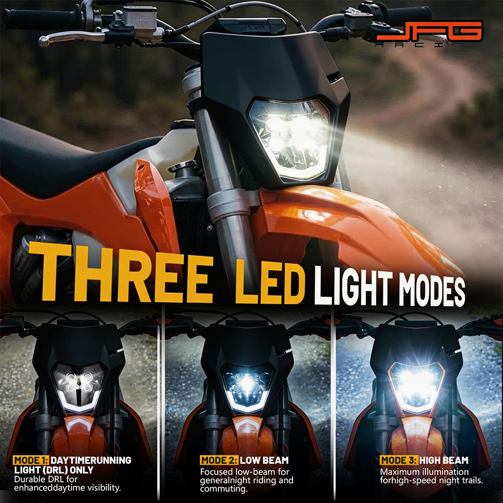 5 LED Headlight Headlamp Lamp  - Universal Motorcycle Led Headlight Projector ulasan dan harga