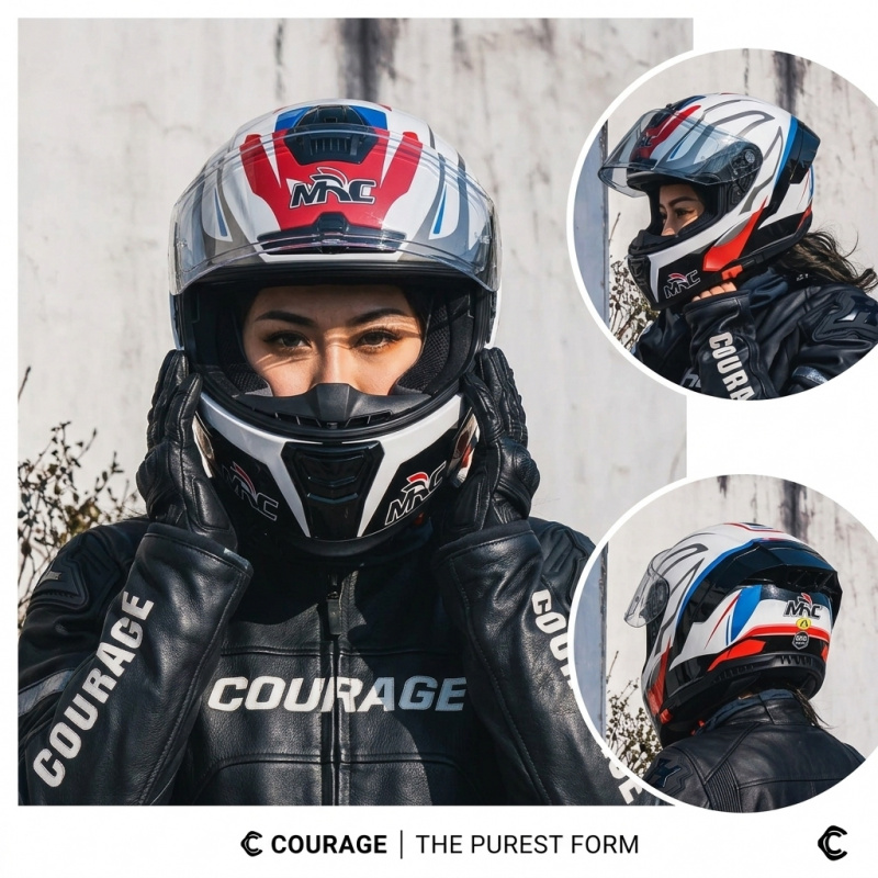 2026 MRC Full Face Motorcycle  - Dual Visor Motorcycle Racing Helmet ulasan dan harga