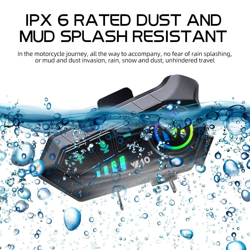 V10 2X Bluetooth Motorcycle He - Full Face Motorcycle Helmet With Bluetooth ulasan dan harga