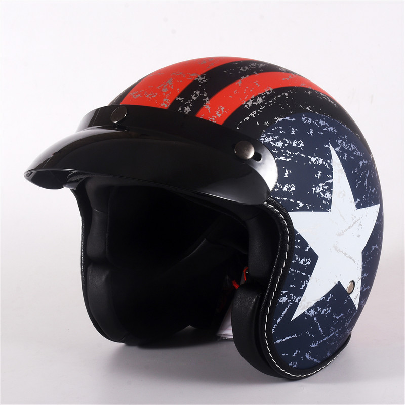 Half Face Vintage Motorcycle H - Vintage Open Face Retro Helmet ulasan dan harga