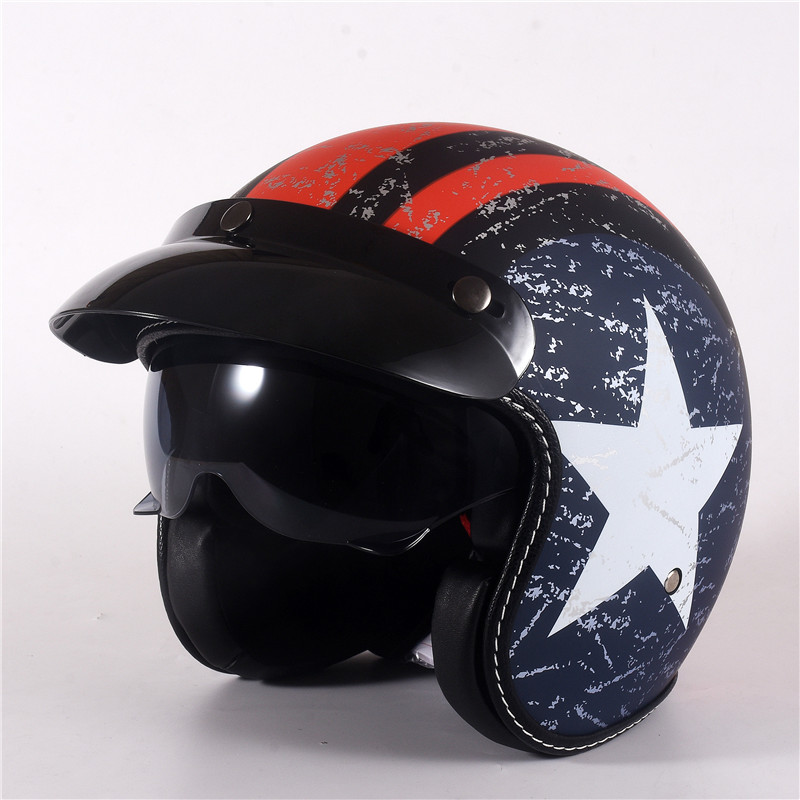 Half Face Vintage Motorcycle H - Vintage Open Face Retro Helmet ulasan dan harga