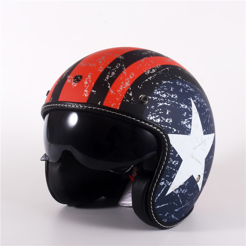 Half Face Vintage Motorcycle H - Vintage Open Face Retro Helmet ulasan dan harga