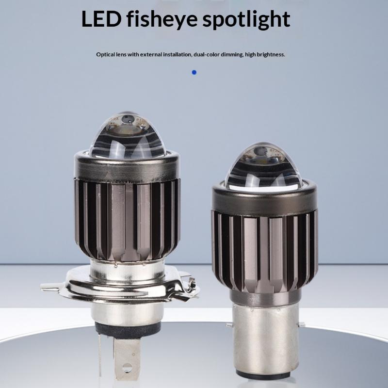 NEW 1Pc Universal H4 BA20D LED - Universal Motorcycle Led Headlight Projector ulasan dan harga