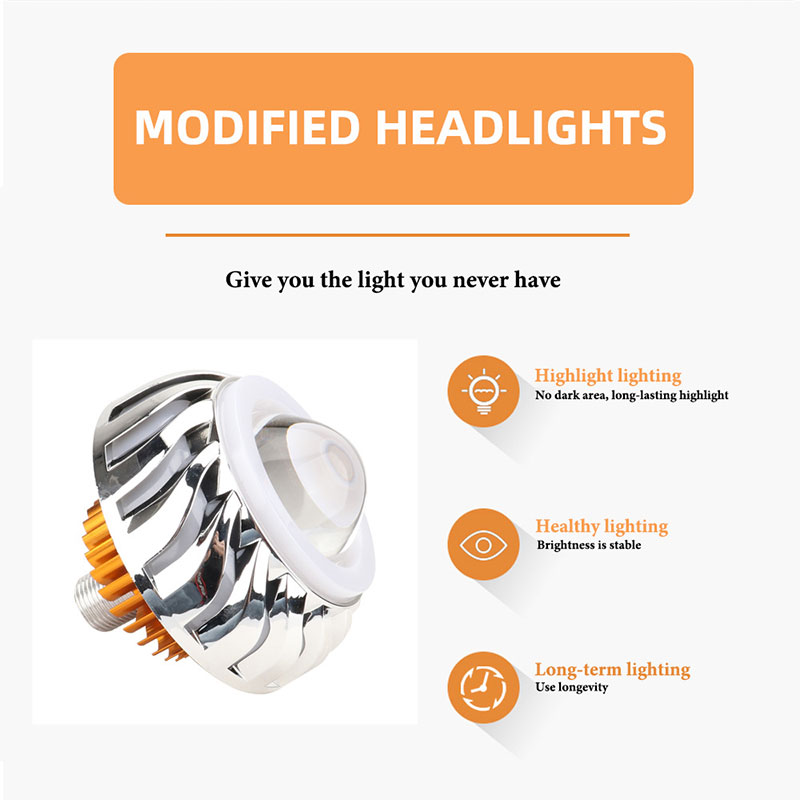 1pc Motorcycle Headlight Dual  - Universal Motorcycle Led Headlight Projector ulasan dan harga