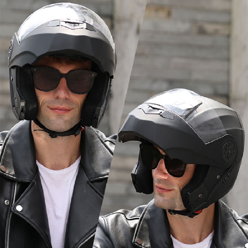 Bluetooth Men's Motorcycle Hel - Full Face Motorcycle Helmet With Bluetooth ulasan dan harga