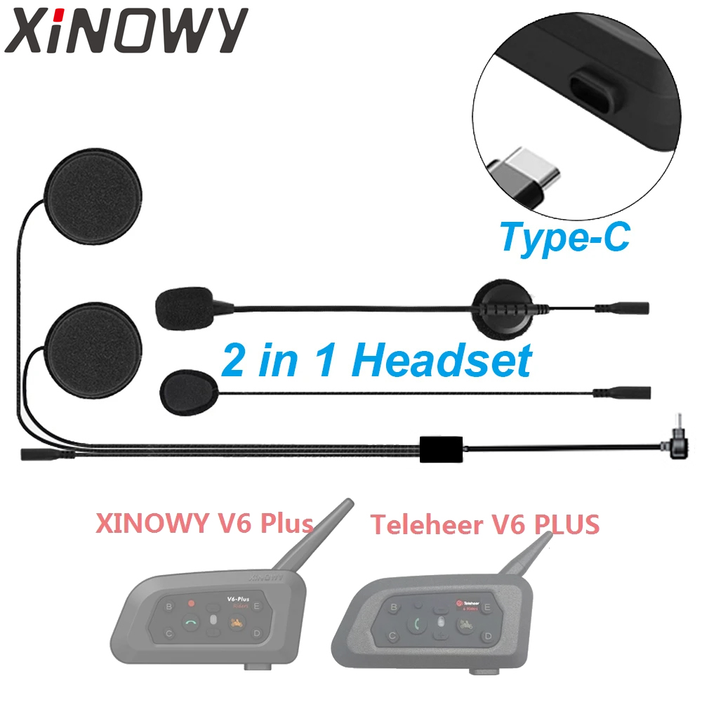 Type-C Earphone Speaker Access - Universal Motorcycle Helmet Intercom Headset ulasan dan harga