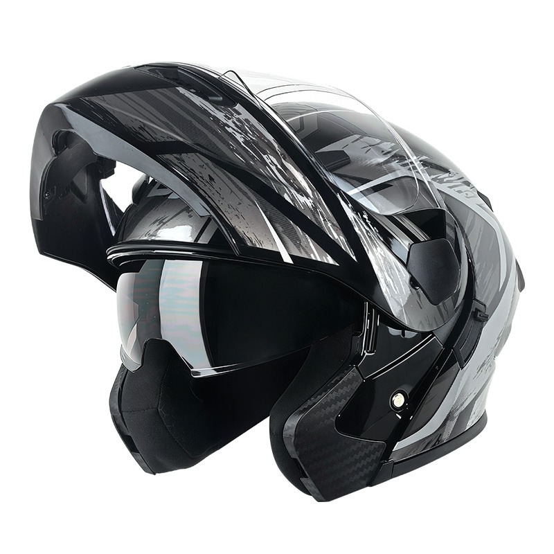 Dual Visor Modular Flip Up Mot - Modular Flip Up Motorcycle Helmet Dot Approved ulasan dan harga