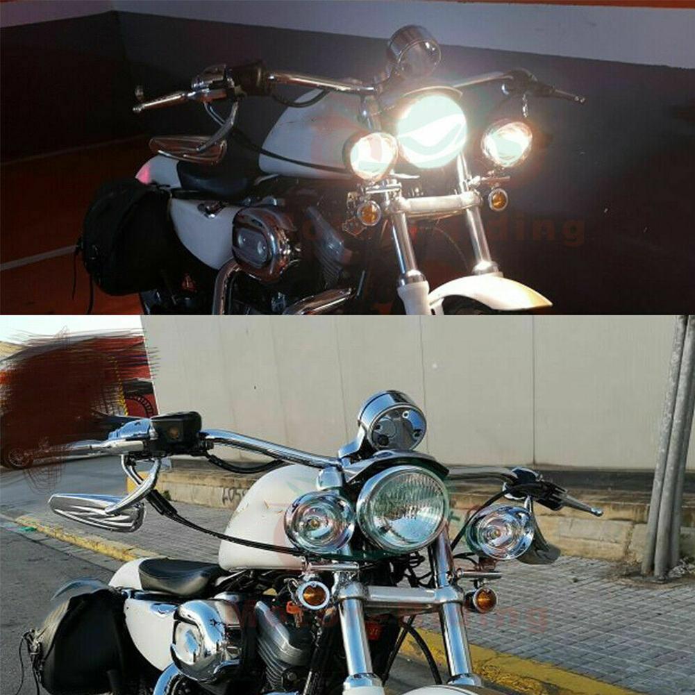 Chrome Universal Motorcycle Fo - Universal Motorcycle Led Headlight Projector ulasan dan harga