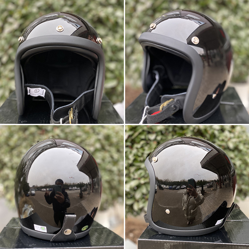 TT&COCASCOS Motorcycle Helmet  - Vintage Open Face Retro Helmet ulasan dan harga