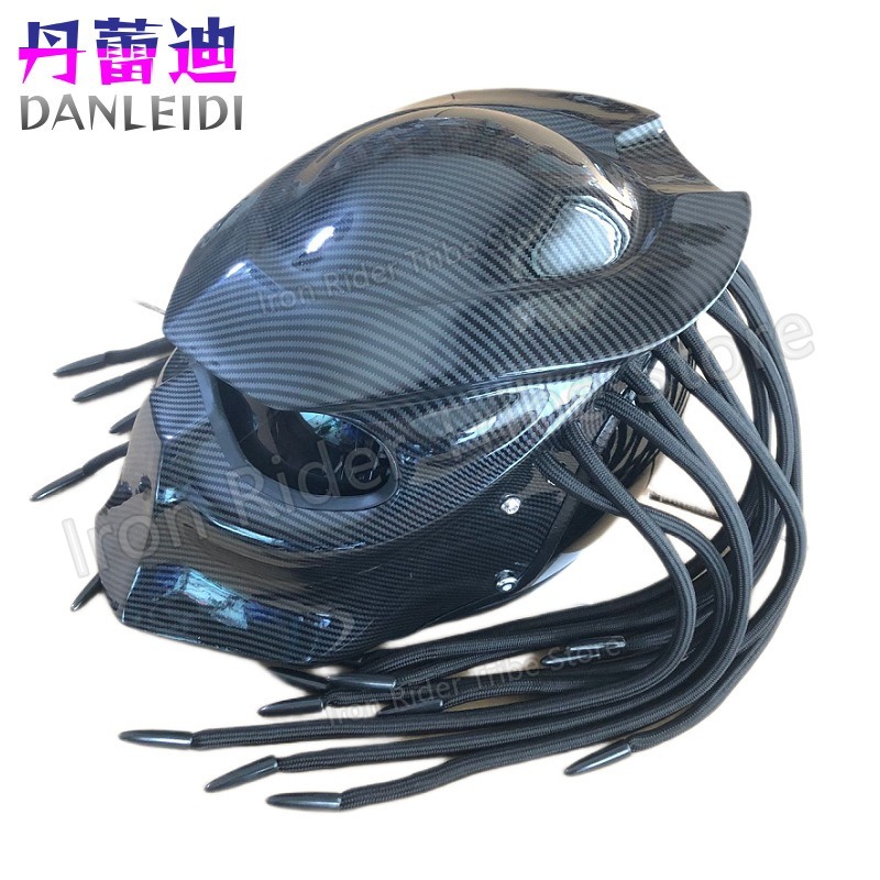 HOT Racing Predator Carbon Fib - Custom Predator Motorcycle Helmet ulasan dan harga