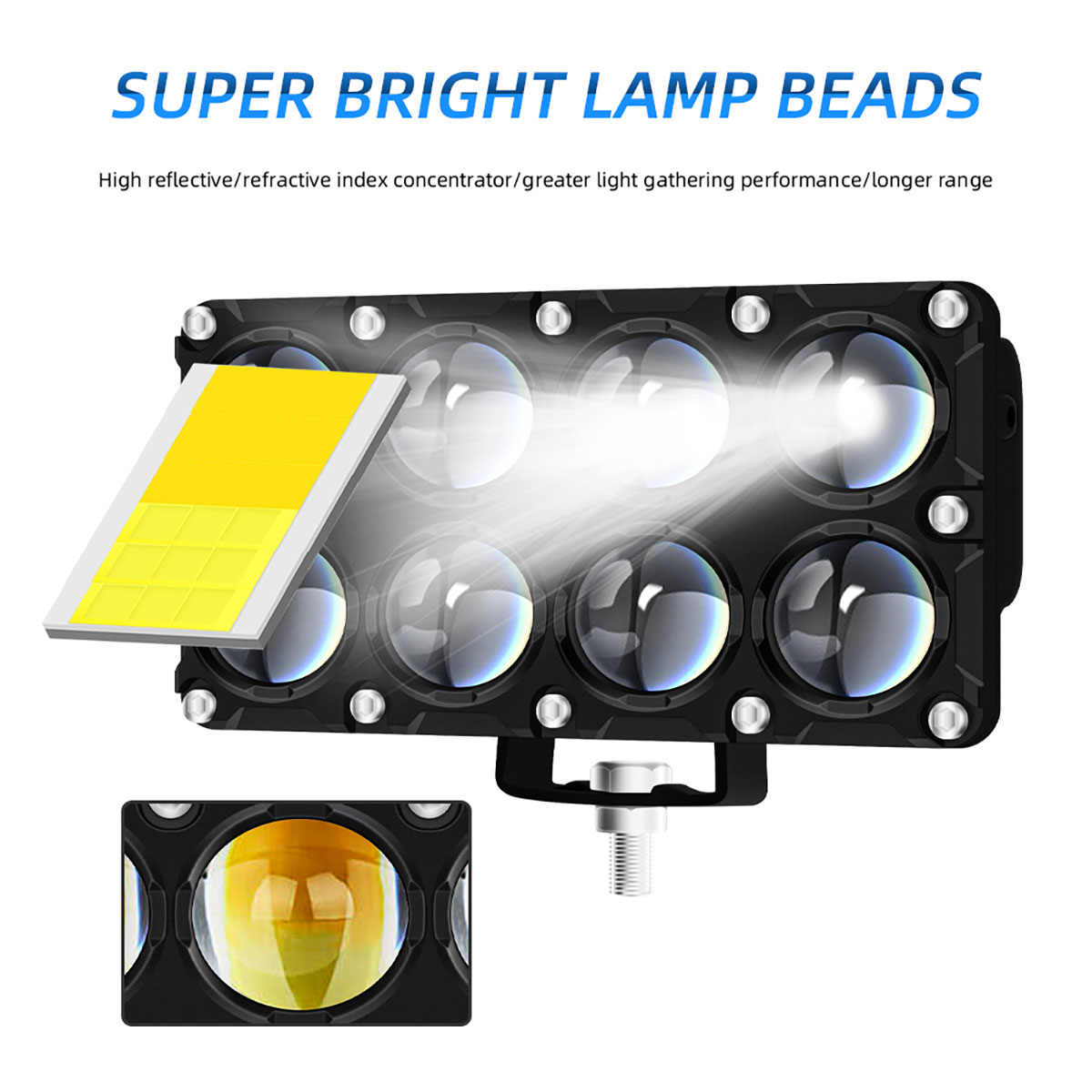 6/8/10 Lens Auxiliary Motorcyc - Universal Motorcycle Led Headlight Projector ulasan dan harga