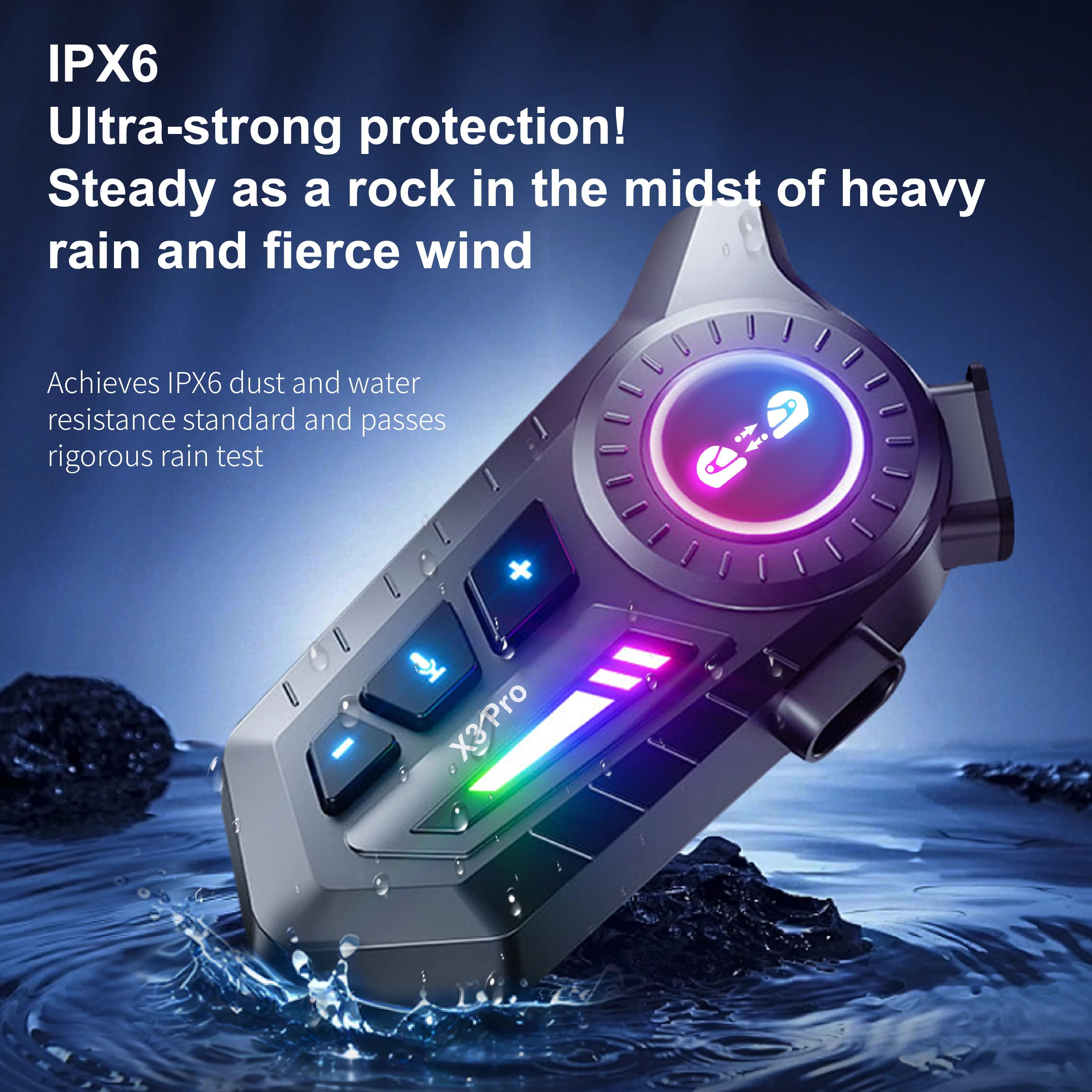 1/2Pcs X3Pro Bluetooth 6.0 Mot - Universal Motorcycle Helmet Intercom Headset ulasan dan harga