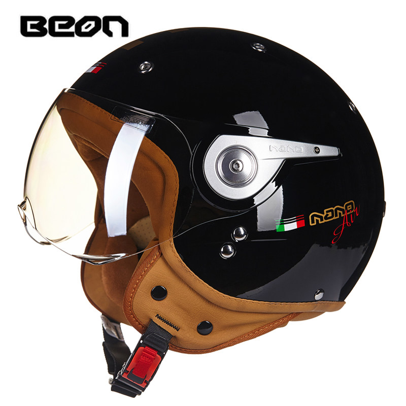 BEON B-110 Motorcycle Helmet b - Vintage Open Face Retro Helmet ulasan dan harga