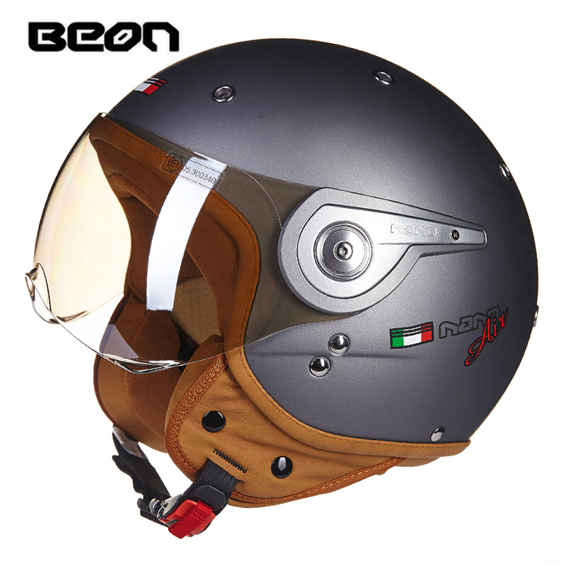 BEON B-110 Motorcycle Helmet b - Vintage Open Face Retro Helmet ulasan dan harga