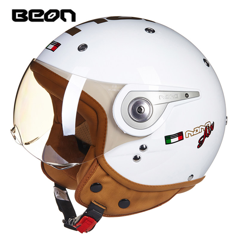 BEON B-110 Motorcycle Helmet b - Vintage Open Face Retro Helmet ulasan dan harga