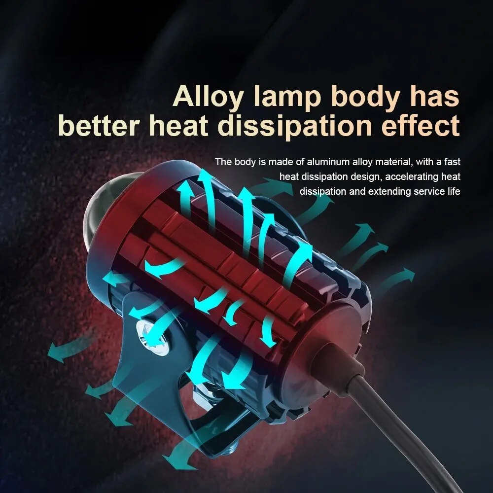 Universal Motorcycle LED Headl - Universal Motorcycle Led Headlight Projector ulasan dan harga