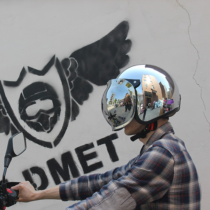 Open Face Motorcycle Helmet Vi - Vintage Open Face Retro Helmet ulasan dan harga