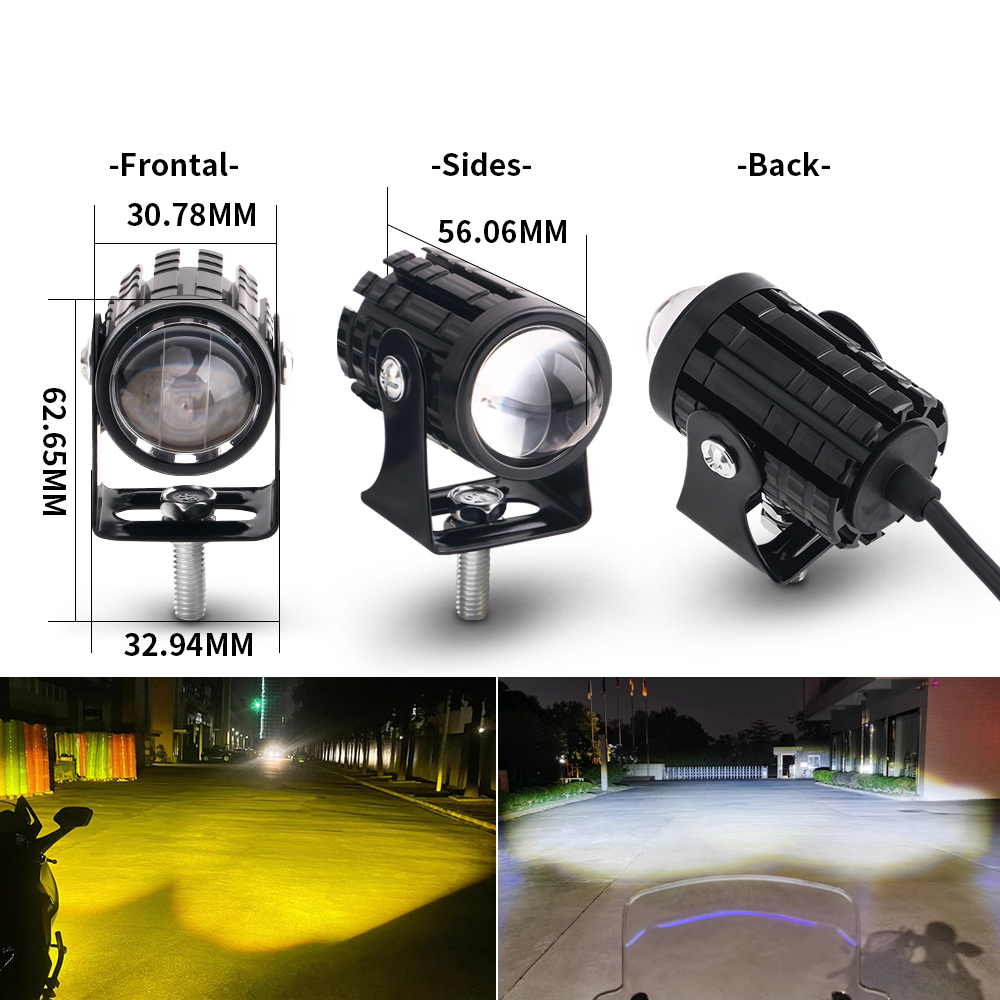 2PCS Universal Motorcycle LED  - Universal Motorcycle Led Headlight Projector ulasan dan harga