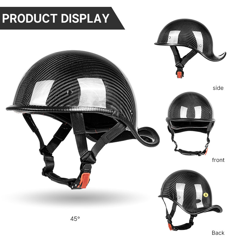 Premium Carbon Fiber Open Face - Carbon Fiber Lightweight Motorcycle Helmet ulasan dan harga