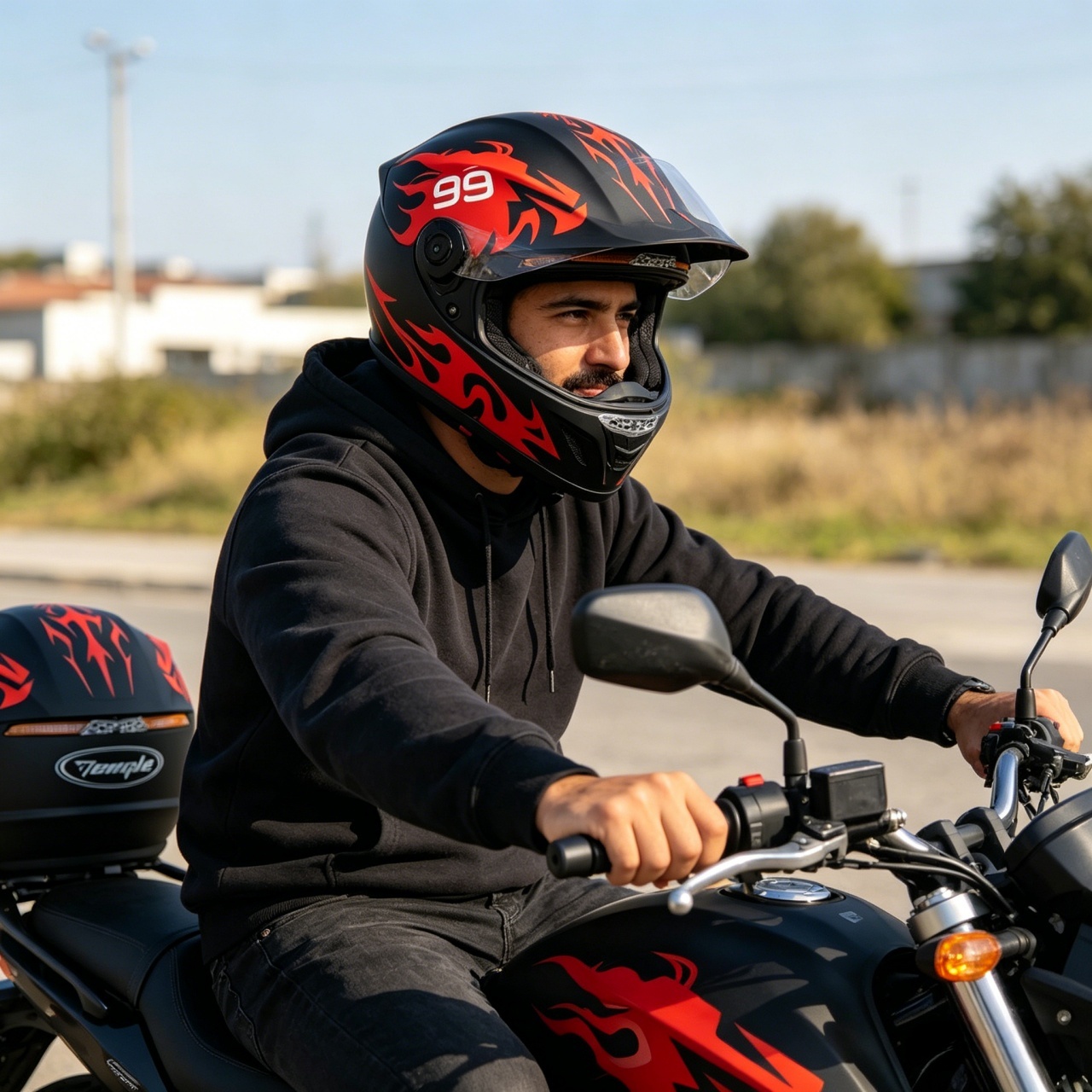 Men's Full Face Motorcycle Hel - Dual Visor Motorcycle Racing Helmet ulasan dan harga