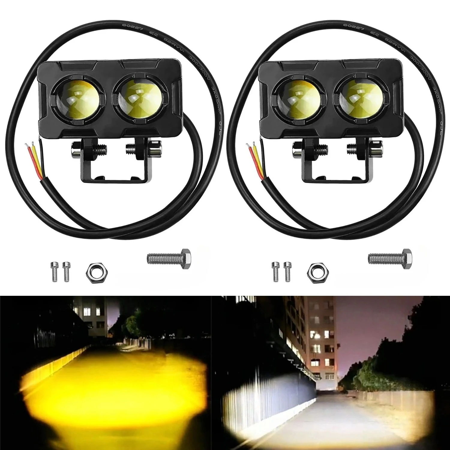 1/2PCS Motorcycle LED Fog Ligh - Atv Parts ulasan dan harga