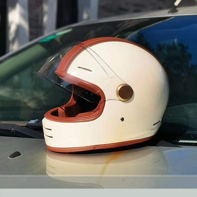 Vintage Casque Motorcycle Helm - Vintage Open Face Retro Helmet ulasan dan harga