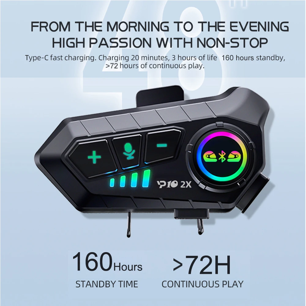 Y10 2x Motorcycle Intercom Blu - Full Face Motorcycle Helmet With Bluetooth ulasan dan harga